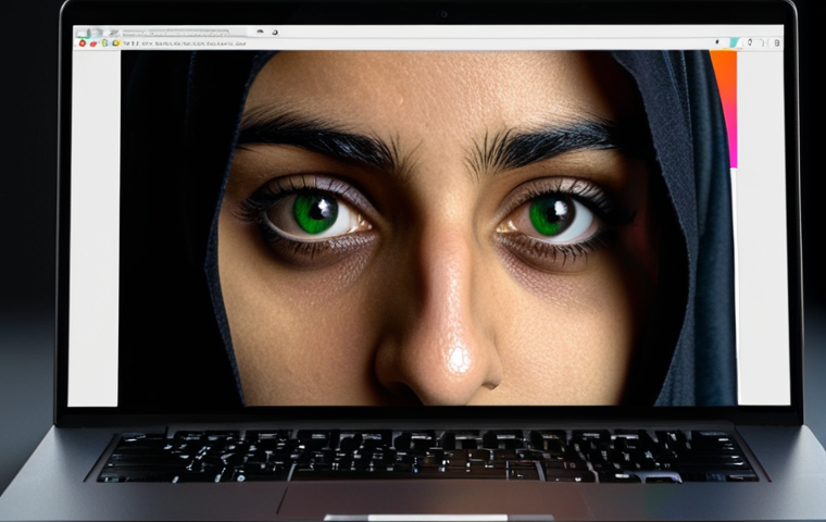 **
* **Prompt:** A dimly lit, secret online forum on a laptop screen. Arabic script mixes with rainbow flag emojis. A sense of community and hidden communication amidst surveillance. Expressive eyes reflecting fear and hope in a portrait. Dark, clandestine, digital activism, Saudi Arabia.
**
