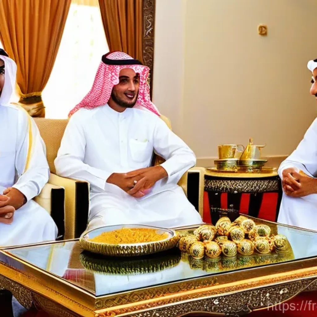 사우디아라비아에서의 비즈니스 계약 체결 절차 - **Prompt 1: The Art of Saudi Hospitality in Business**
"An elegantly composed scene depicting th...