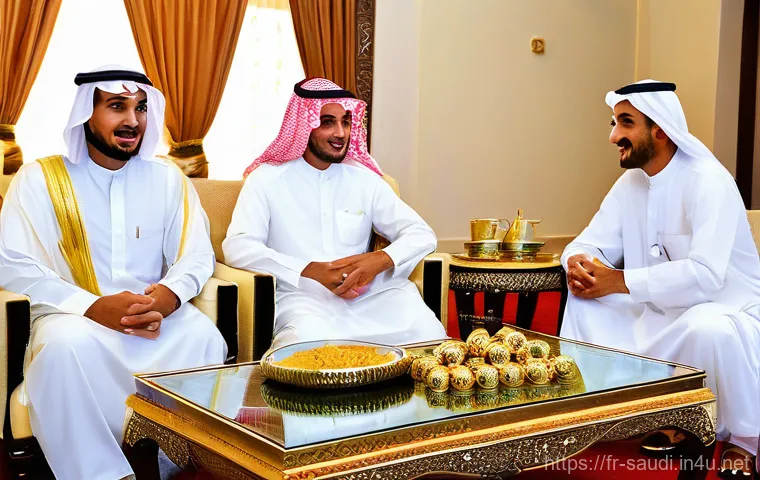 사우디아라비아에서의 비즈니스 계약 체결 절차 - **Prompt 1: The Art of Saudi Hospitality in Business**
"An elegantly composed scene depicting th...